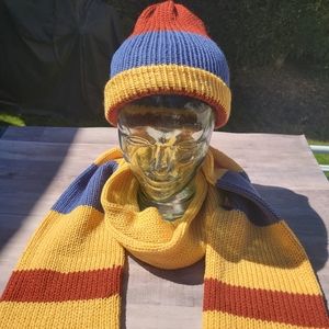 Fall colored beanie and scarf